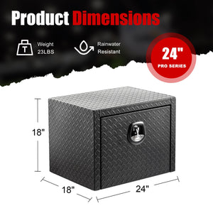 Pro Series Underbody Truck Tool Box with Waterproof Storage - Black