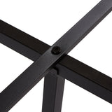 Modern King Size Metal Platform Bed Frame with Wooden Headboard