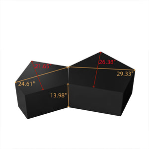 Irregular Pentagon Nesting Coffee Table Set