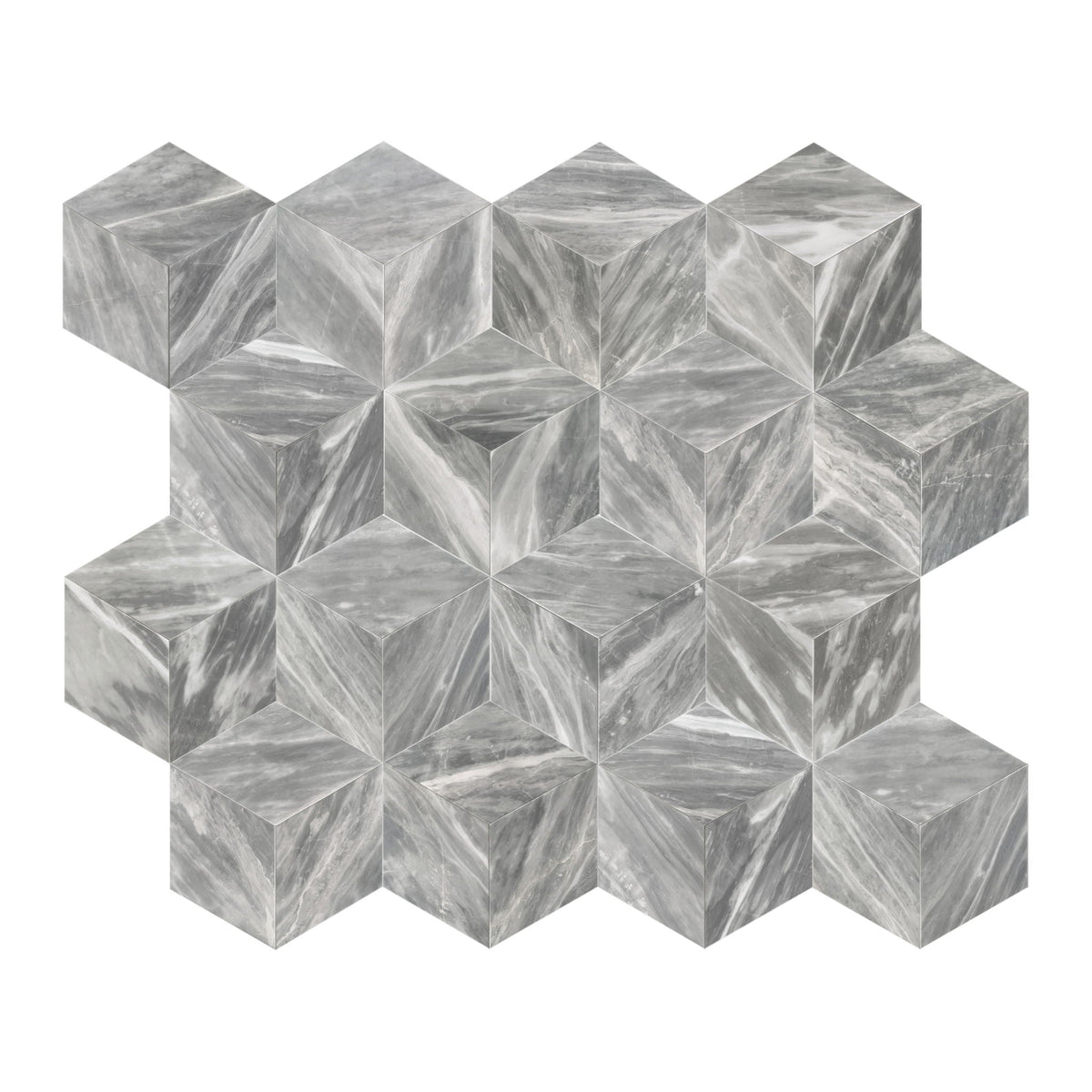 Hexagon Natural Marble Polished Tile For Wall And Floor (Set of 12)