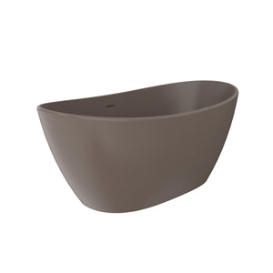 61 Inch Freestanding Solid Surface Soaking Bathtub