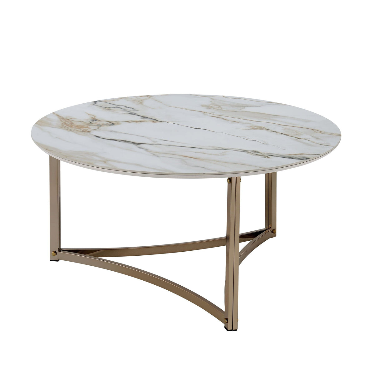 Aziz Sintered Stone Top Round Coffee Table