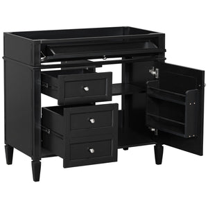 Bathroom Vanity With 2 Drawers and Tip-Out Drawer Storage Cabinet