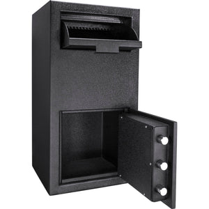 Solid Steel Keypad Depository Safe with Digital Access - Black