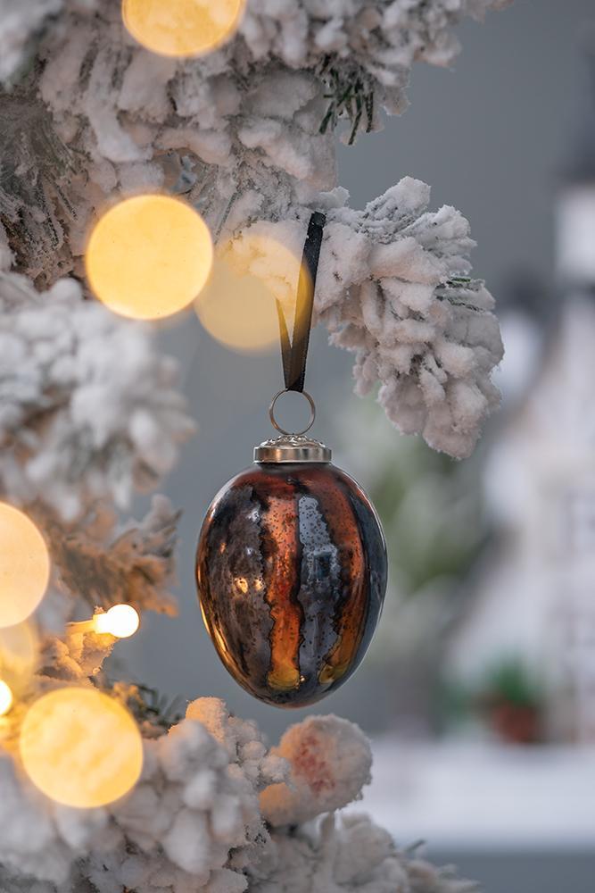 Christmas Ball OrnamentsSet of 6 Glass Decorative Hanging Balls