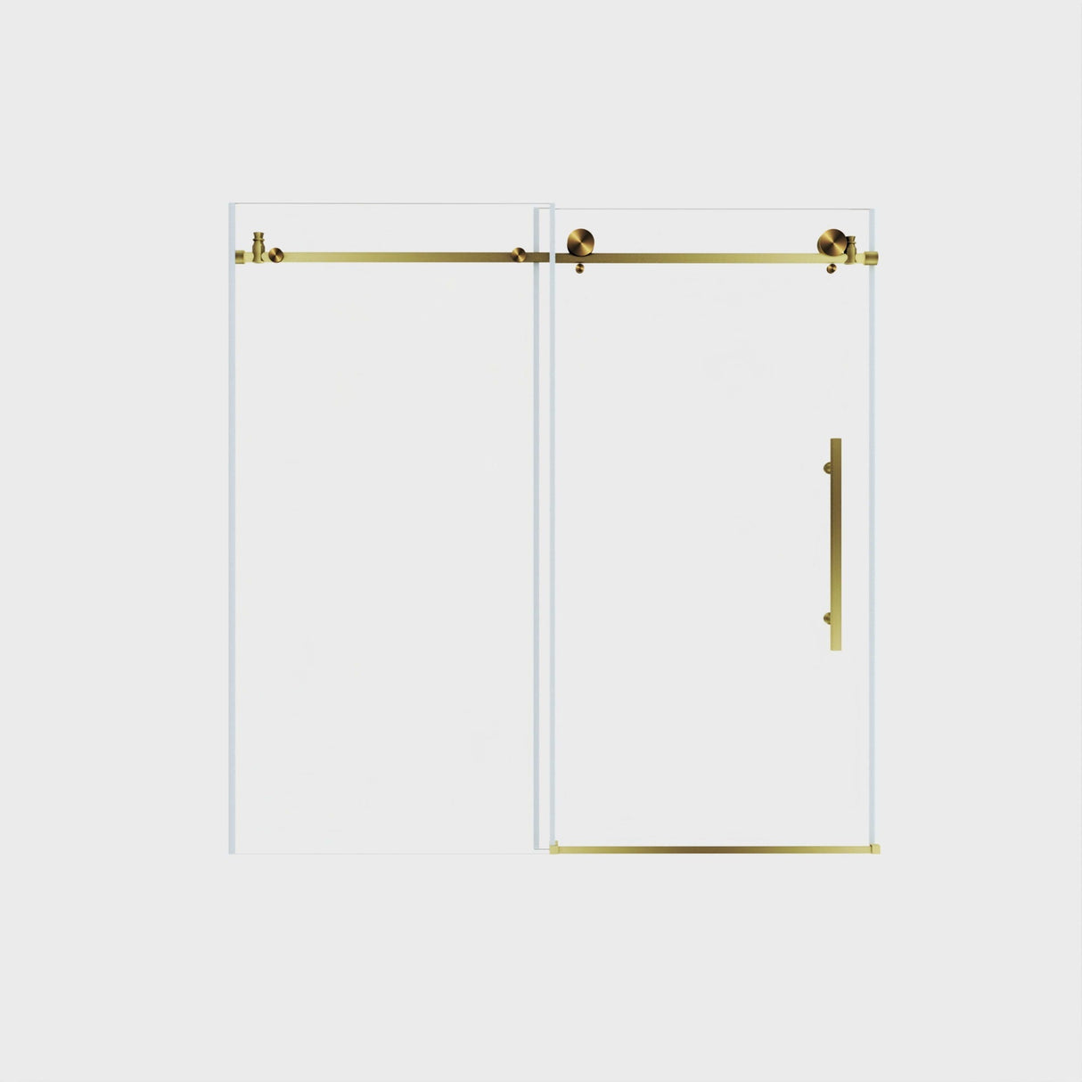 Frameless Shower Door, Smooth Sliding Tracks
