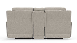 Micah - Power Headrest Power Deep Seat Reclining Console Loveseat - Oatmeal