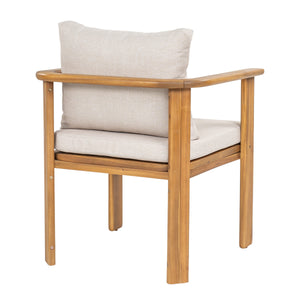 Kaja Outdoor Acacia Wood Dining Chair, Teak Finish Frame
