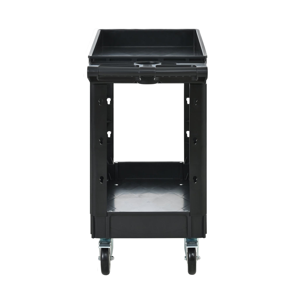 Two-Shelf Utility Cart with Wheels, 600 lbs Capacity