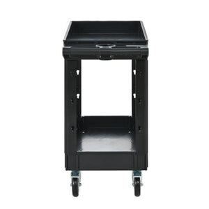 Two-Shelf Utility Cart with Wheels, 600 lbs Capacity