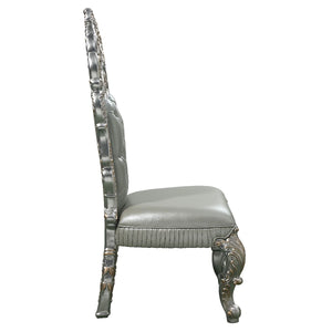 Sandoval - Side Chair (Set of 2) - Beige Synthetic Leather & Champagne