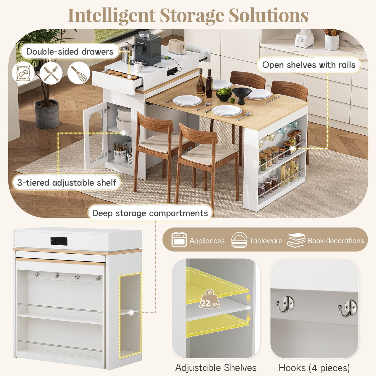 Extendable Dining Table With Folding Top