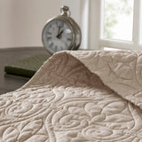 Reversible Quilt Set Khaki Full/Queen