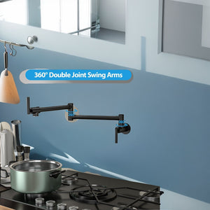 Modern Design Wall Mount Pot Filler Faucet Folding Stretchable