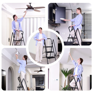 Four Step Ladder - Lightweight Folding Step Stool