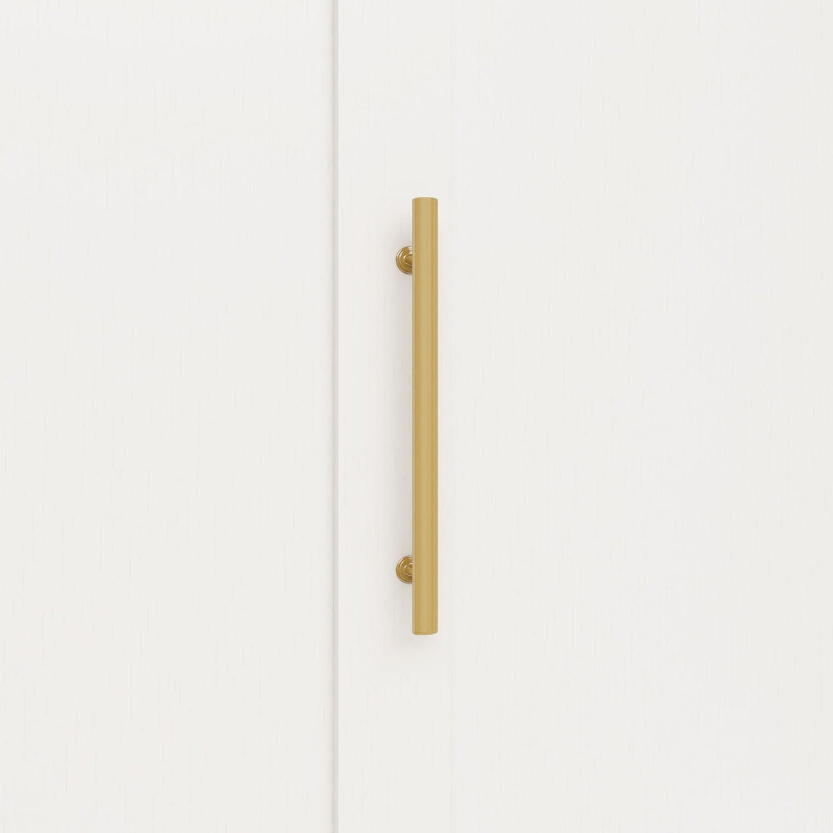 Queen Size Murphy Wall Bed With Side Storage Cabinets - White