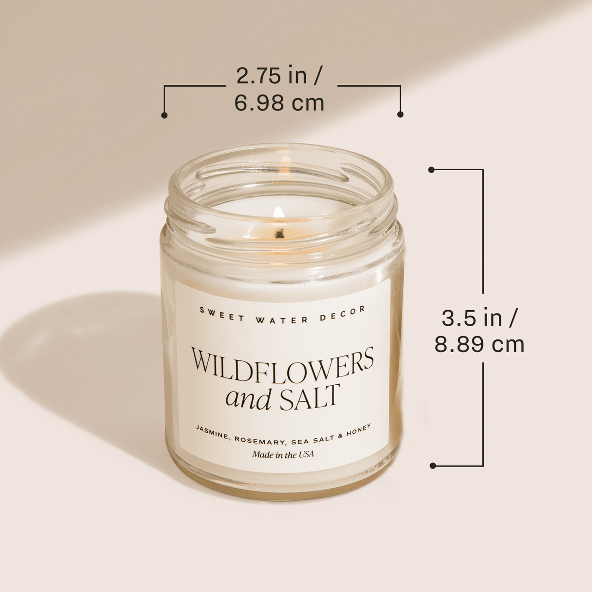 Hello Fall Soy Candle - Patterned 9 oz - Clear Jar