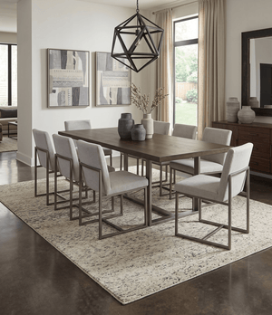 9x12 Hand Knotted Beige and Brown Modern Contemporary Southwestern Trellis Recycled Silk Area Rug