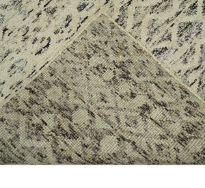 9x12 Hand Knotted Beige and Brown  Modern Contemporary Southwestern Tribal Trellis Recycled Silk Area Rug