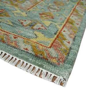 9x12 Hand Knotted Gray, Silver and Beige Oriental Traditional Wool Area Rug, Living Room and Bedroom Rug