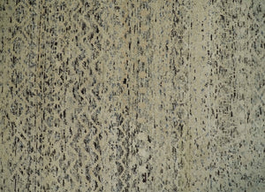 9x12 Hand Knotted Beige and Brown Modern Contemporary Southwestern Trellis Recycled Silk Area Rug