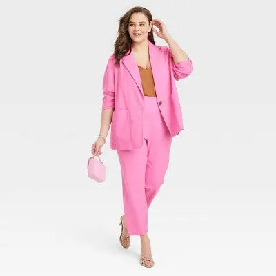 A New Day Women's Button Up Spring Blazer Jacket Relaxed Fit