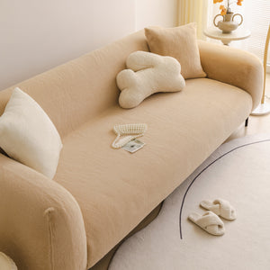 Soft Plush Warm Sofa Cover Stretchable Cozy Velvet Couch Protector for Fall & Winter