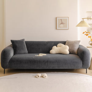 Soft Plush Warm Sofa Cover Stretchable Cozy Velvet Couch Protector for Fall & Winter