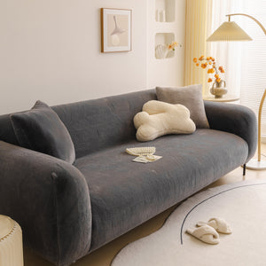 Soft Plush Warm Sofa Cover Stretchable Cozy Velvet Couch Protector for Fall & Winter