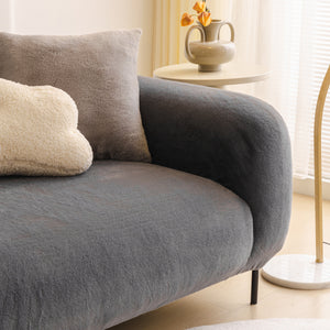 Soft Plush Warm Sofa Cover Stretchable Cozy Velvet Couch Protector for Fall & Winter