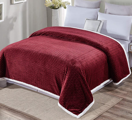 Home essentials braided sherpa blanket