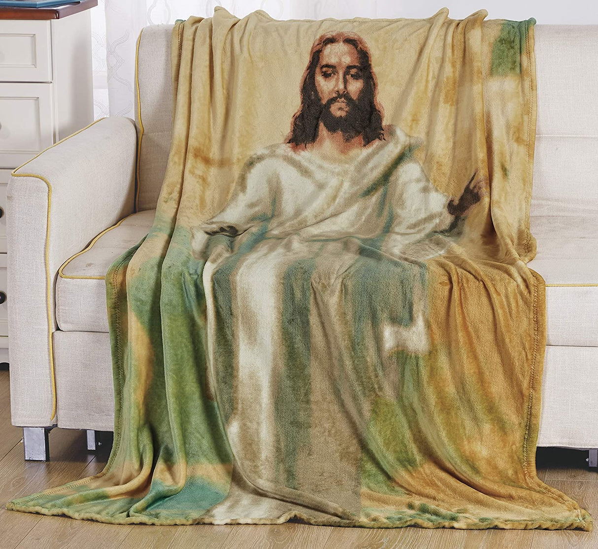 Religious 50" x 70" oversized super soft microplush throw blanket