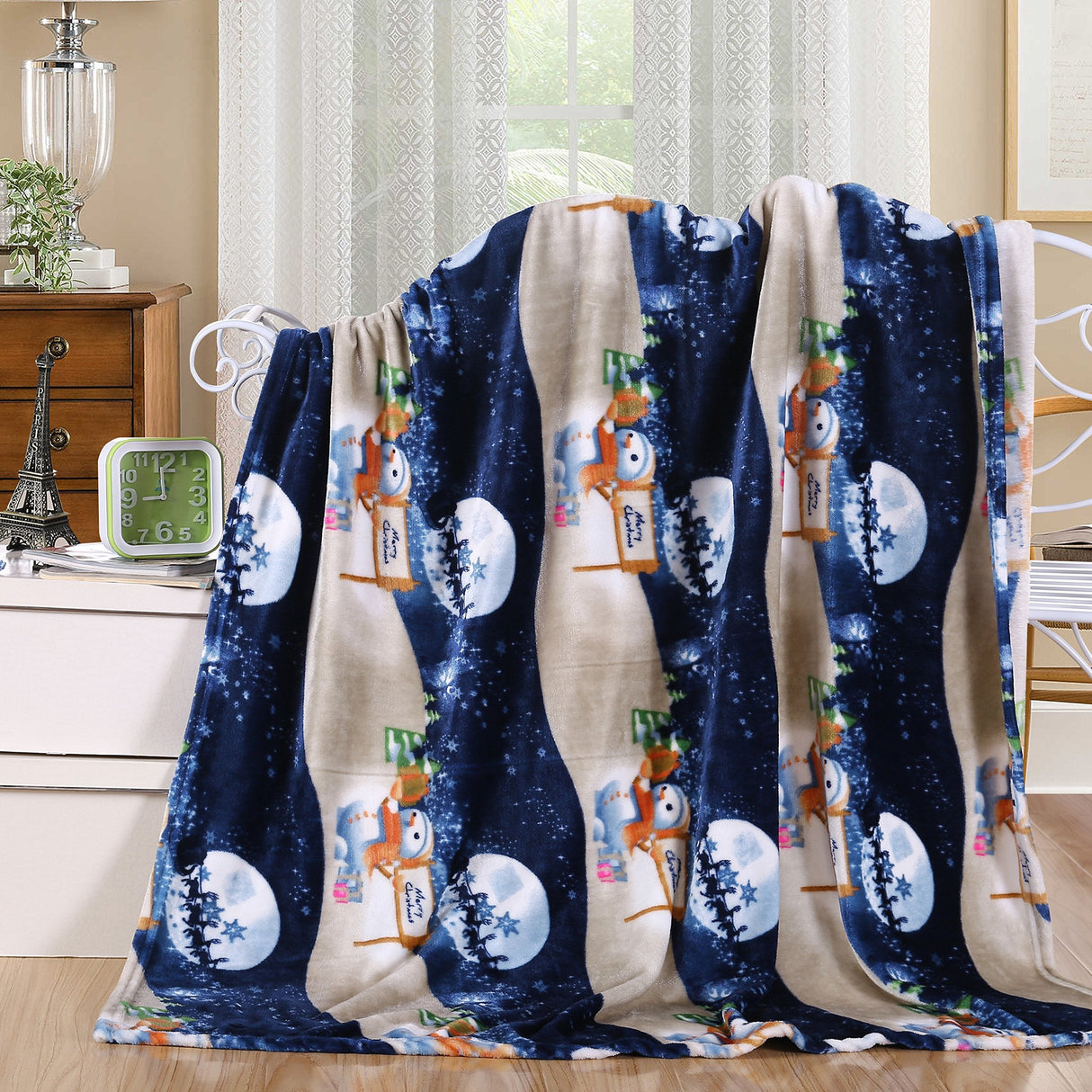 NobleHouse Velvet Touch Holiday Throw Fleece Blanket (50" x 60")