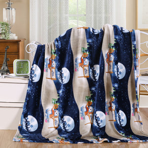 NobleHouse Velvet Touch Holiday Throw Fleece Blanket (50" x 60")