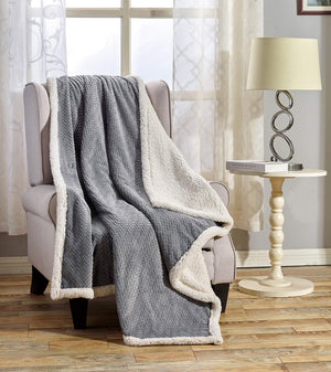 Decor&More HomeEssentials Ultra Lush Heavy Sherpa Throw Blanket (50" x 60")
