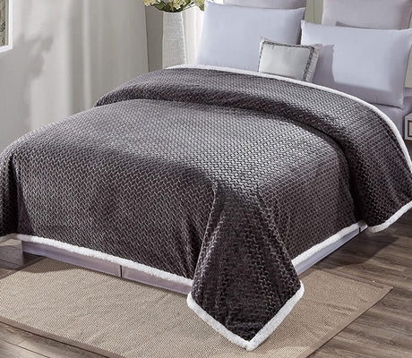 Home essentials braided sherpa blanket