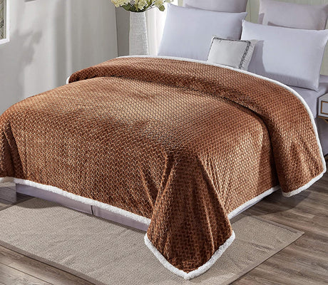 Home essentials braided sherpa blanket