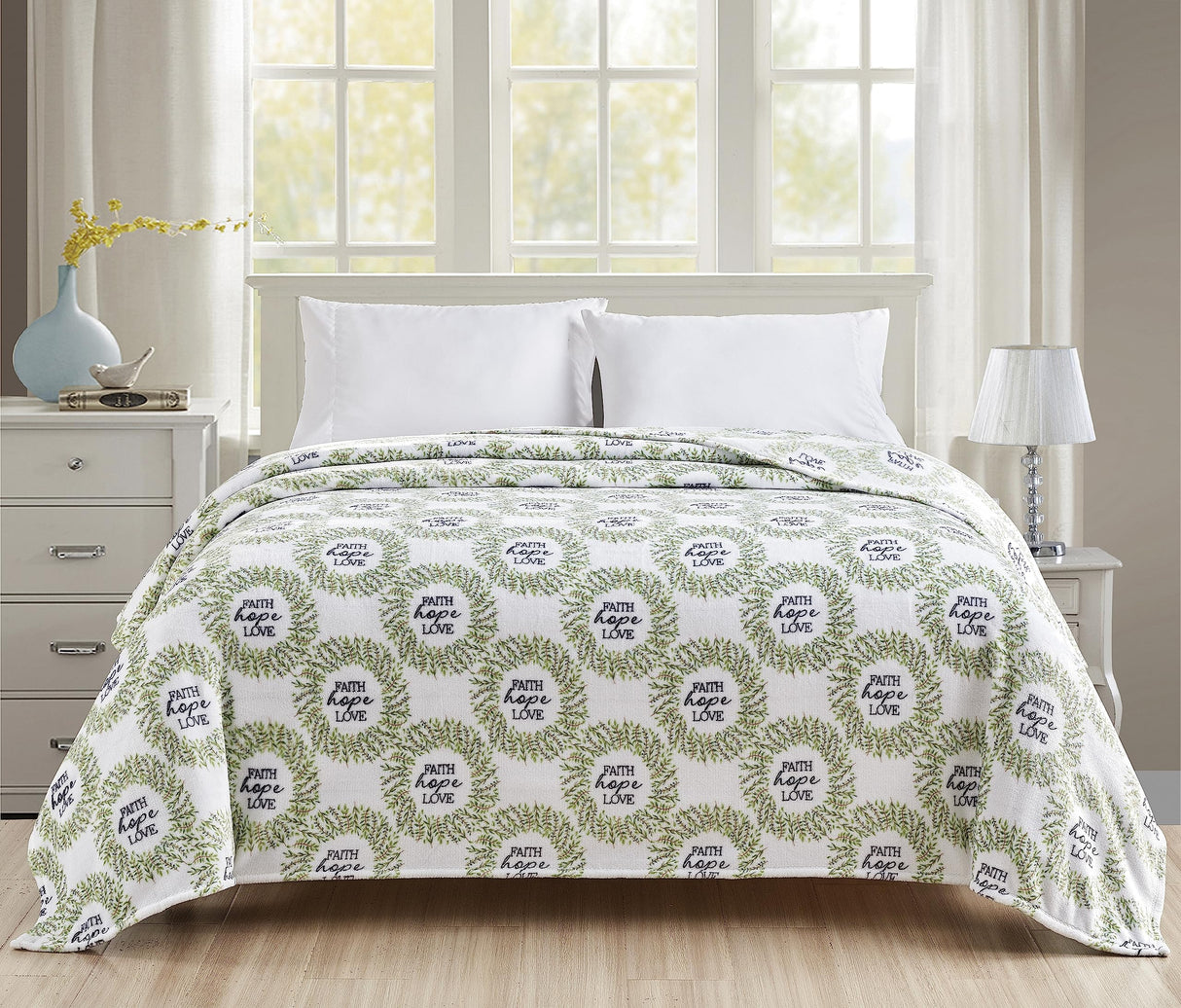 Faith Hope Love Home Decor Oversized Luxe Plush Throw Blanket