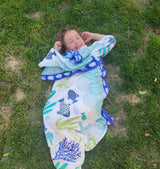 Decor&More Corales de Marina Blue Coral Seahorse Oceanic Microplush Throw Blanket Ocean Blanket for Boys and Girls and Kids of Any Age (50" x 60")