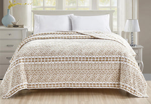 Faith, Hope, Love Home Decor Microplush Blanket Beige Aztec