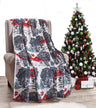 Decor&More Festive Holiday Microplush Throw Blanket (50" x 60") - Forest Friends