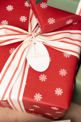 Snowflake Wrapping Kit with 3 Rolls Paper, 3 Ribbons & 25 Tags