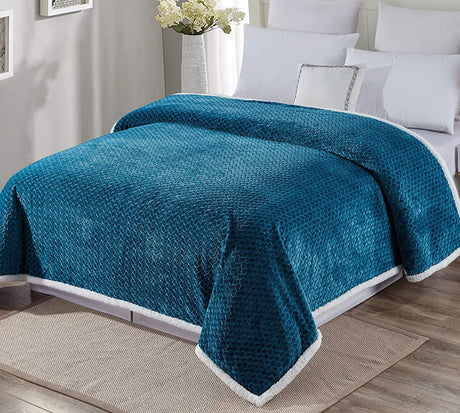 Home essentials braided sherpa blanket