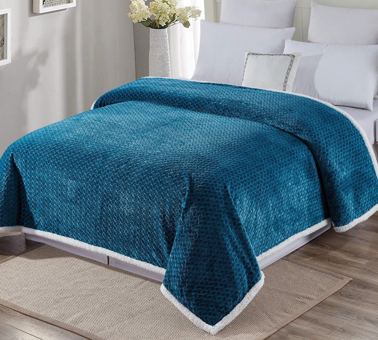 Faith, Hope, Love Home Décor Home Essentials Braided Sherpa Blanket