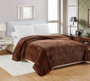 Decor&More Home Essentials Popcorn Textured Microplush Blanket