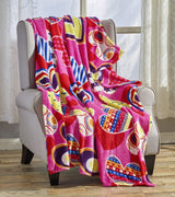 Decor&More Amor Eterno Be Mine Love Collection Valentine's Day Heart Ultra Plush Throw Blanket (50" x 60") -