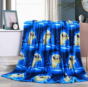 Faith, Hope, Love Home Decor Velvet Touch Holiday Throw Fleece Blanket (50" X 60") - Santa'S Gift