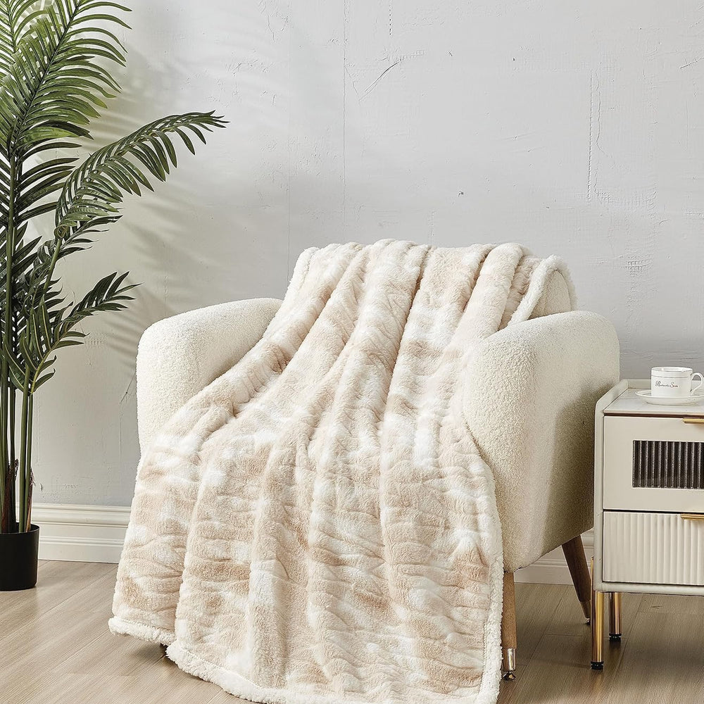 Faith, Hope, Love Home Decor Alaska Faux Fur Shaggy Plush Sherpa Throw Blanket