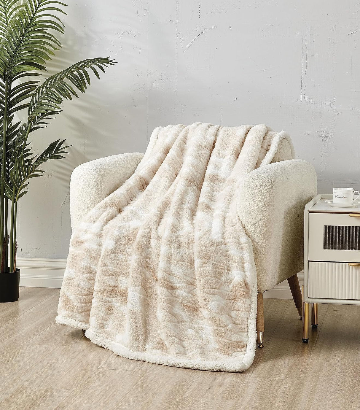 Alaska Faux Fur Shaggy Plush Sherpa Throw Blanket