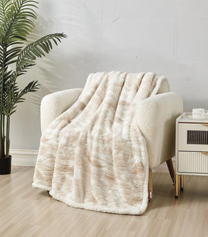 Faith, Hope, Love Home Decor Alaska Faux Fur Shaggy Plush Sherpa Throw Blanket